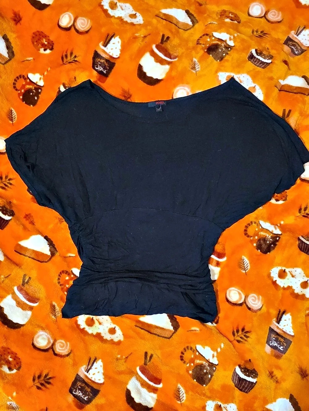 BONGO Ruched Waist Top in Black Size Medium Like New - Sexy